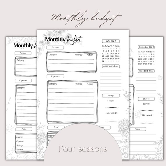 Monthly Budget Budget Planner 2023 Best Budget Planner Etsy