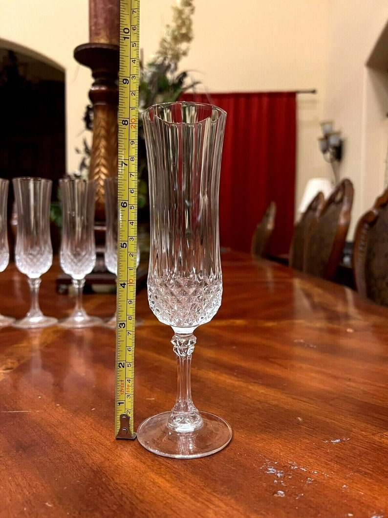 6 Vintage Cristal D'arques Longchamps Glasses Champagne Etsy