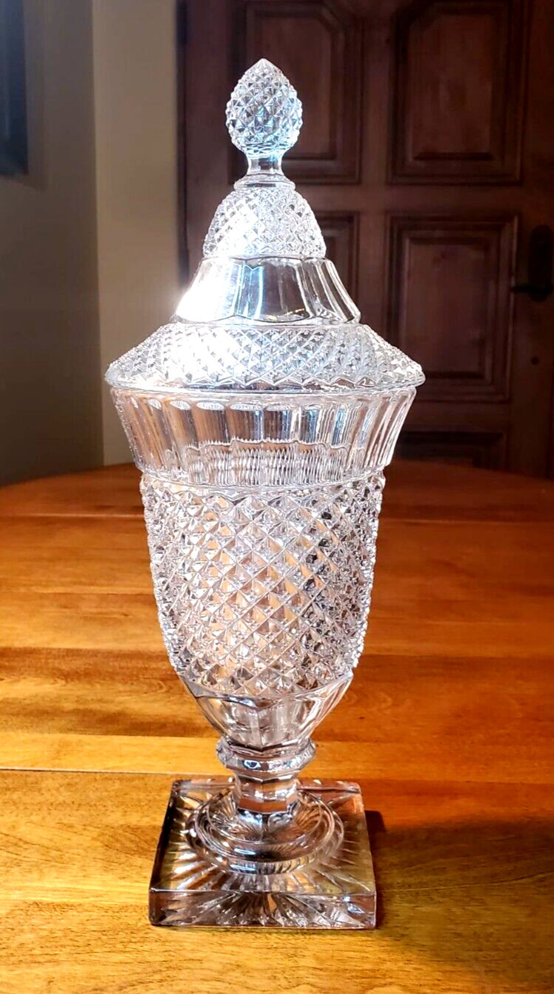 Vintage Large 15 MISS AMERICA Depression Glass Footed Etsy