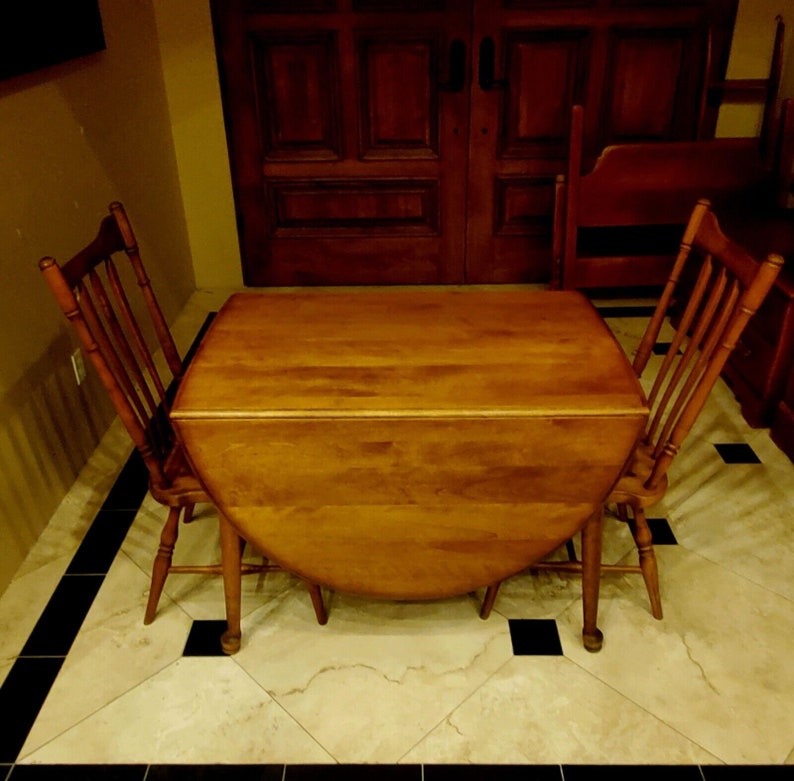 Cushman Colonial Creations Mid Century Drop Leaf Dining Table Etsy