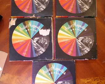 Lot of 5 Audio Magnetics Brand Reel To Reel Recording Tapes - 12M15 - 1200 ft 7 Inch 7" Tape