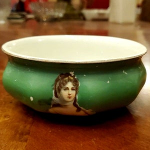 Antique Vashti E P P Co Queen Louise Bavarian Prussia Portrait Bowl