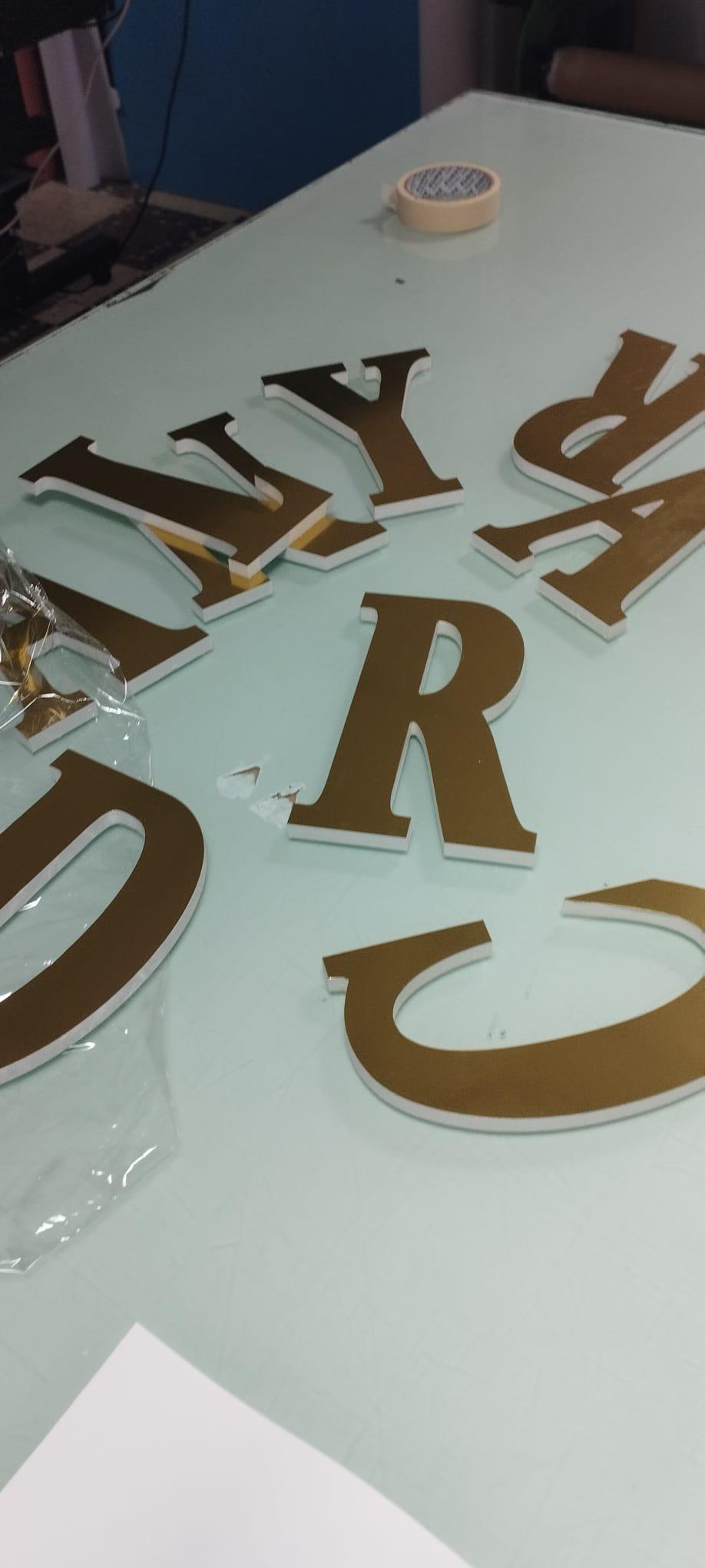 Large Pvc Letters 3D Letter Brand - 3D Letters - Gold, PVC, Acrylic - Etsy