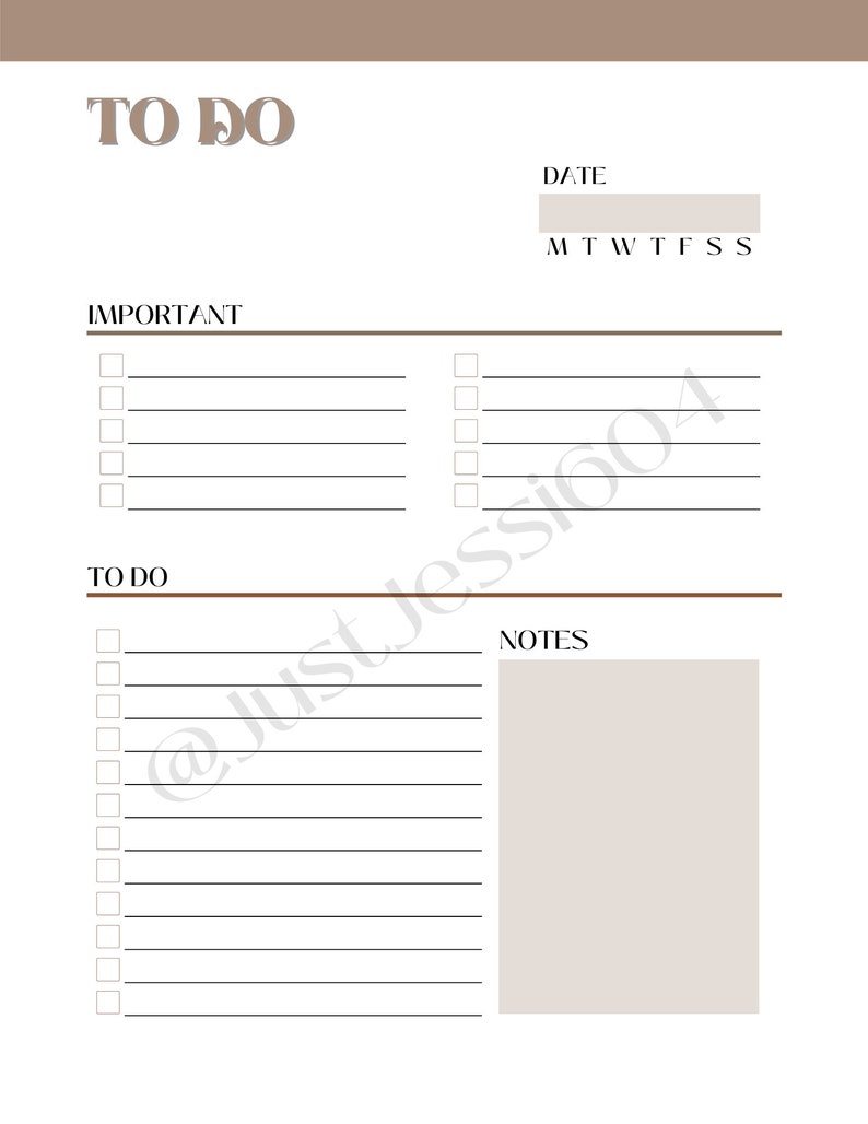 Printable Aesthetic to Do List | Daily, Weekly To-do Pdf Planner ...