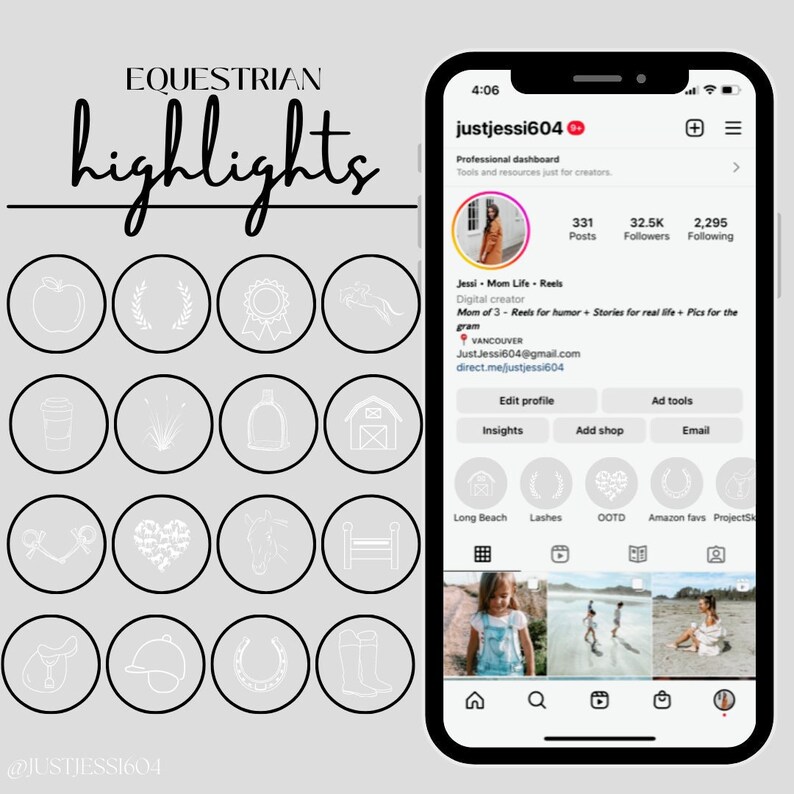 Topic Higlights 32 Equestrian Instagram Highlights | Minimalist Instagram Highlight ...