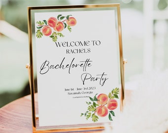 Savannah Peaches Bachelorette Welcome Sign Template (Digital)