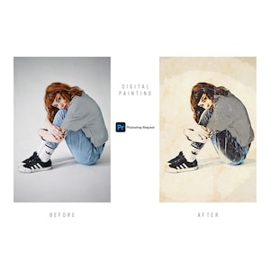 Custom Photo to Cartoon Painting: Digital Watercolor Art (Digital File)