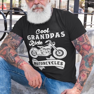 Cool Grandpas Ride Motorcycles Shirt, Biker Grandpa Shirt, Motorcycle Grandpa Fathers Day Gift, Grandpa Biker T-Shirt,  Funny Grandpa Shirt