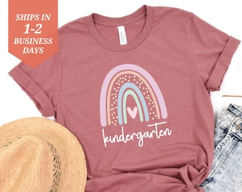 Camisas de arco iris de jardín de infantes, ideas de regalos para maestros de jardín de infantes, camiseta de arco iris Camisa de maestro de jardín de infantes arco iris, regalos de maestros de jardín de infantes