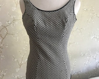 Vintage MOD Checkerboard Swimsuit Size S, M