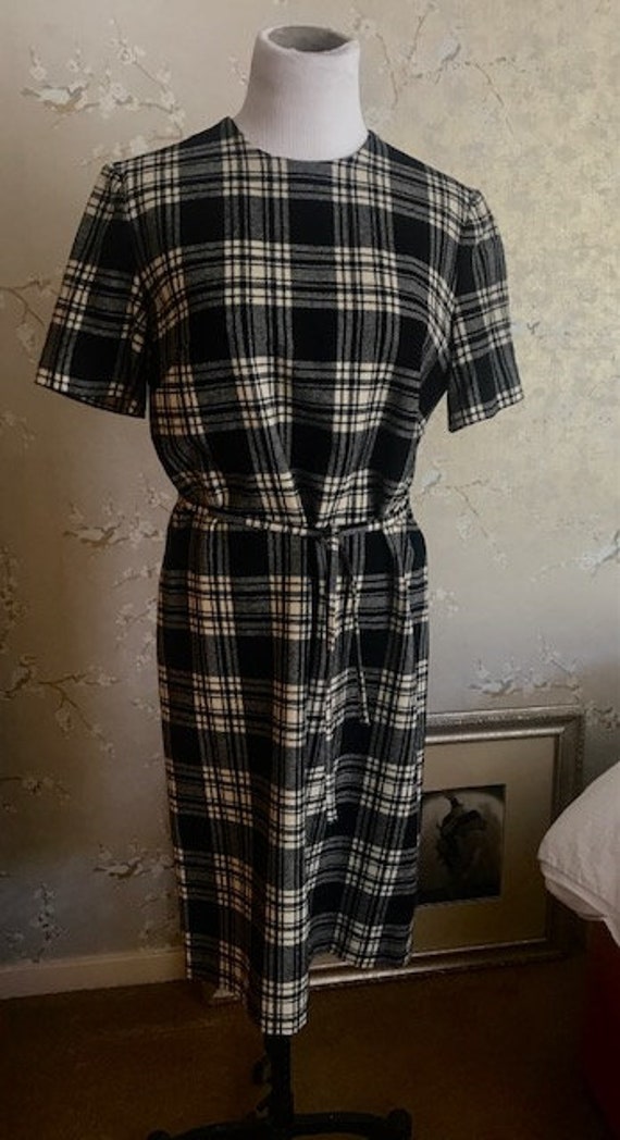 Vintage Plaid Pendleton Dress -- Wool Size 10