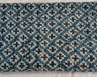 Trapunta Kantha indaco blu kantha fatta a mano indiana stampa a blocchi copriletto kantha blu coperta kantha blu indaco