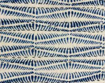 Blue Kantha Quilt: Hand Block Print Cotton Bedspread