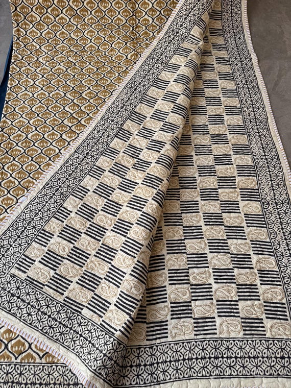 Reversible Quilt Indian Three Leary Cotton Filling Quilt Queen
