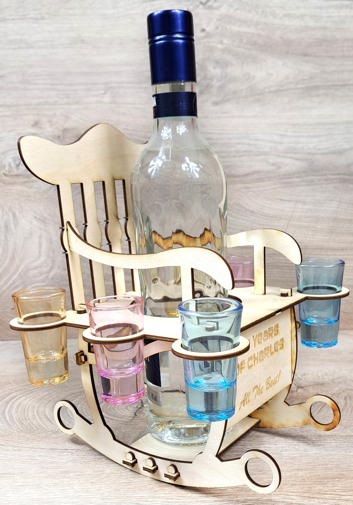 Laser Cut File Vector Bottle Rocker Chair CNC SVG DXF Pdf - Etsy