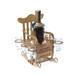 Laser Cut File Vector Bottle Rocker Chair, CNC, SVG, DXF, Pdf, Cdr, Patern Cnc, Gift, birthday, Digital File Only, P00024
