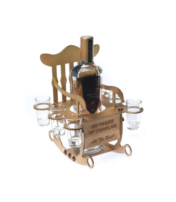 Laser Cut File Vector Bottle Rocker Chair, CNC, SVG, DXF, Pdf, Cdr, Patern Cnc, Gift, birthday, Digital File Only, P00024