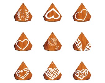 Stunning 36 Earring Svg Bundle - Laser Cut Files for Boho, Geometric, Floral, and Minimalistic Designs - Instant Digital Download P00060