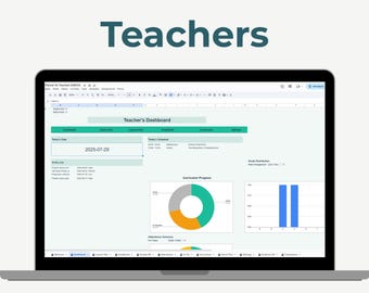 Ultimate Teacher Planner for Google Sheets | Digital Lesson Planner, Gradebook & Attendance Tracker | Multilingual 8 Themes | Nova Planner