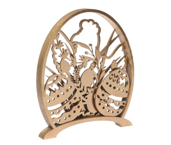 Whimsical Multi-Layer Easter Decoration - Instant Download Laser Cut File - SVG & DXF