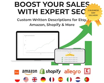 Etsy SEO Expert, Custom Product Description Writing, Amazon FBA Listing Optimization, Shopify Title, Pro SEO Keyword Service, Allegro