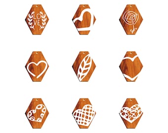 Stunning 36 Earring Svg Bundle - Laser Cut Files for Boho, Geometric, Floral, and Minimalistic Designs - Instant Digital Download P00057