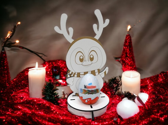 Laser Cut Christmas Penguin Egg File Vector, CNC, SVG, DXF, Pdf, Cdr, Patern Cnc, Gift, Digital File Only, P00042