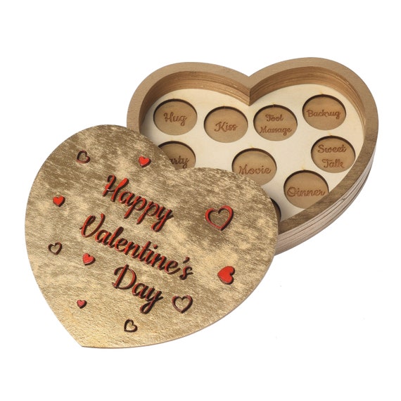 Laser Cut Files Vector Heart Box with Surprise for Valentines Day, SVG, DXF, Patern Cnc, Glowforge, Gift, Digital File Only, P00035