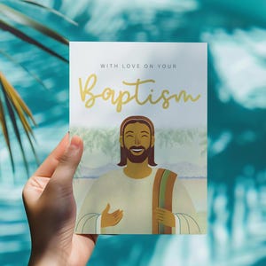 Printable card for Baptism, baptism greeting card, baptism card, printable baptism card, card for baptism, baptism card download DIY print