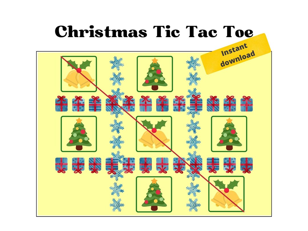 Printable Party Game/ Printable Christmas Tic Tac Toe - Etsy