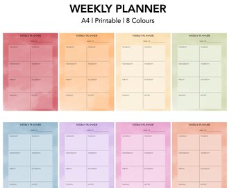 Daily Planner A4 Printable Instant Download PDF - Etsy