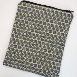 Zipped book pouch - Riad grey (waterproof of your choice)