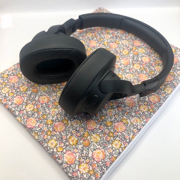 Pochette imperméable casque audio Roses (zippée/doublée)