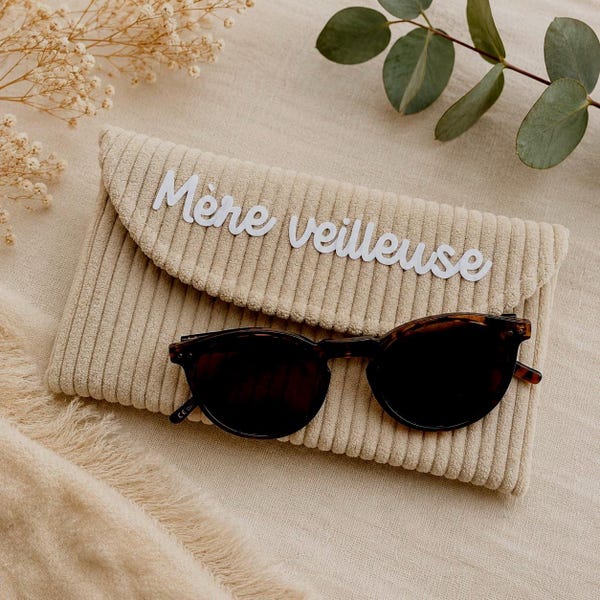 Pouch/case for phone, glasses, makeup, etc… - Corduroy (customization available)
