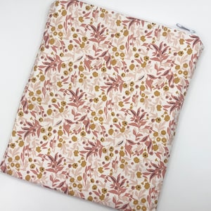 Büchertasche mit Reißverschluss – Liberty Pink (wasserdicht nach Wahl)