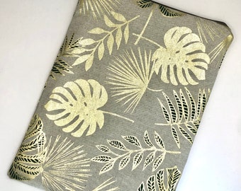 Book pouch - Monstera gold (size of your choice)