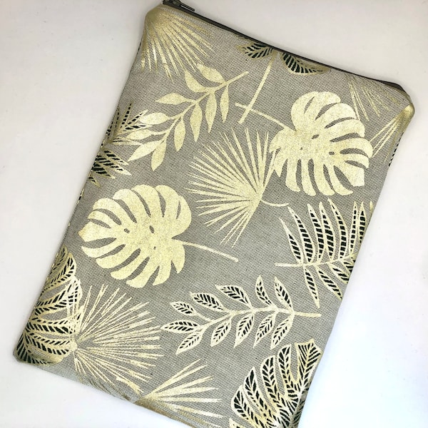 Pochette à livre - Monstera gold (format au choix)