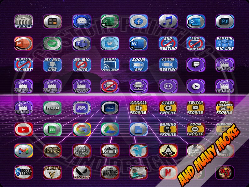 Stream Deck Theme: Icons/screens for Twitch/adobe/games/google/menus ...