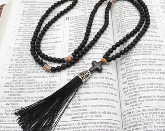 Onyx & Olive Wood Orthodox Prayer Rope Rosary