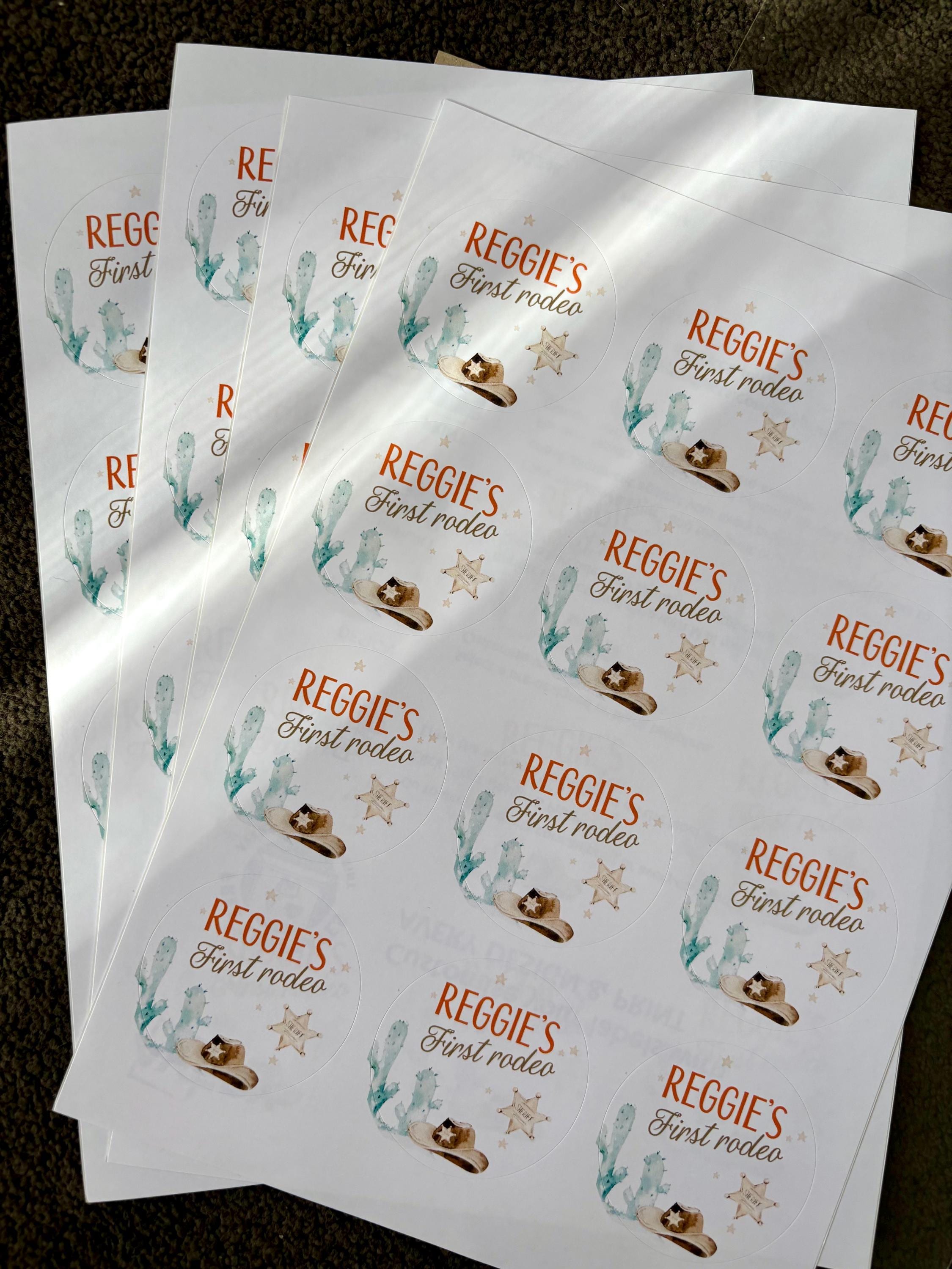 Sticker Chart For Kids Rodeo Personalized First Rodeo Stickers: Wild West Party Favors - Etsy
