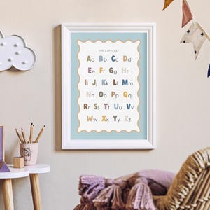 Alphabet Poster, ABC, Nursery art, Wall art for kids