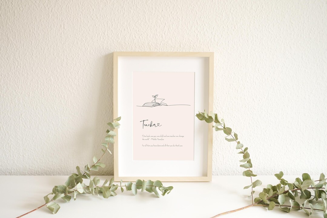 Personalized Teacher Gift Print, End of Year Thank You - Etsy Australia