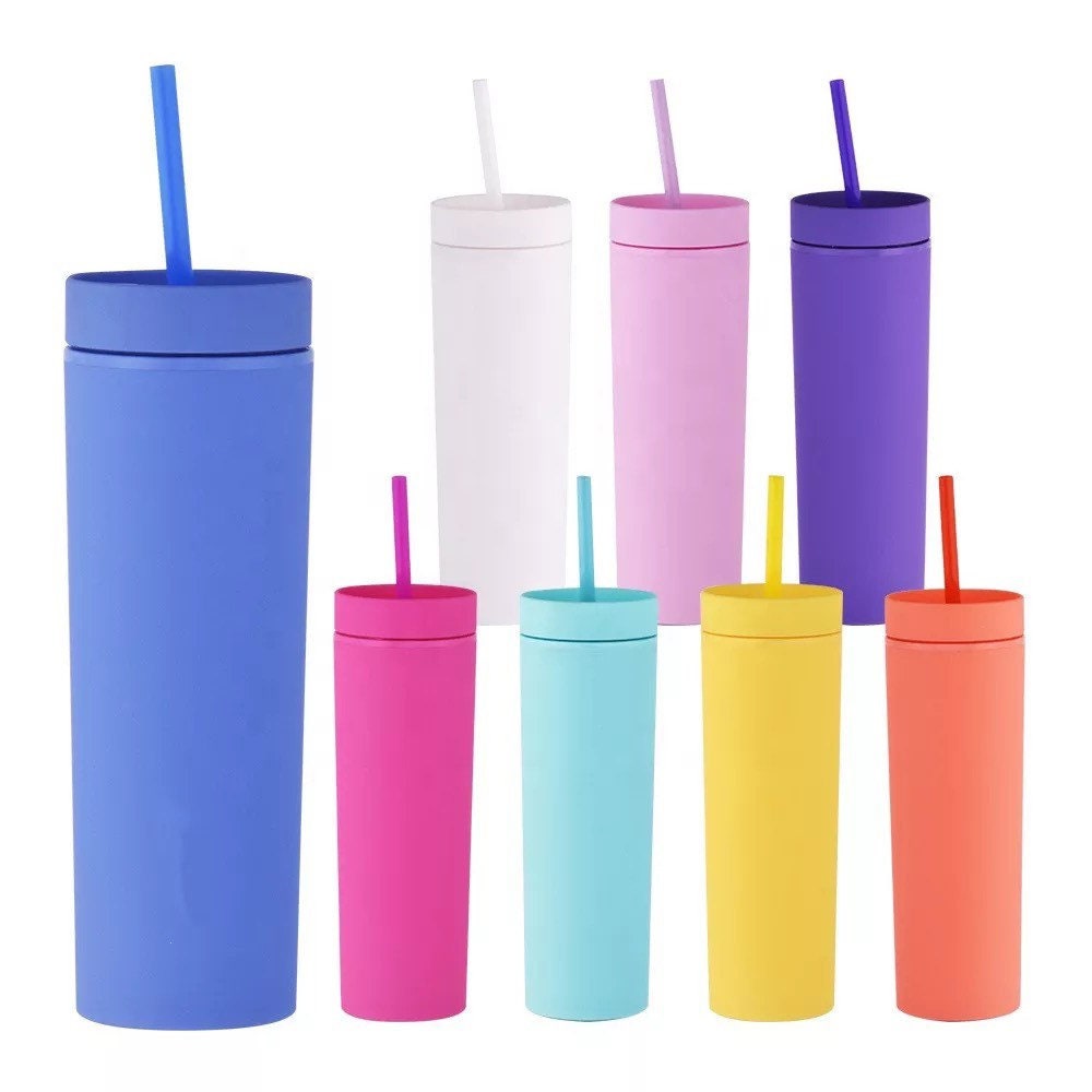 12 Pack of 20 Oz Sublimation Tumbler Blank, Bulk Order, Stainless Steel  Tumbler With Lid and Straw. Straight Skinny Tumbler 