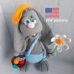 Crochet Pattern Amigurumi Easter Bunny with Basket