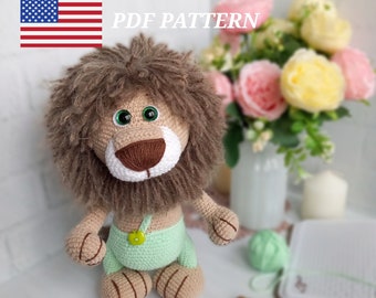 English crochet pattern Lion