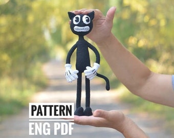 Black Cat, Crochet Pattern. ENG PDF Amigurumi pattern