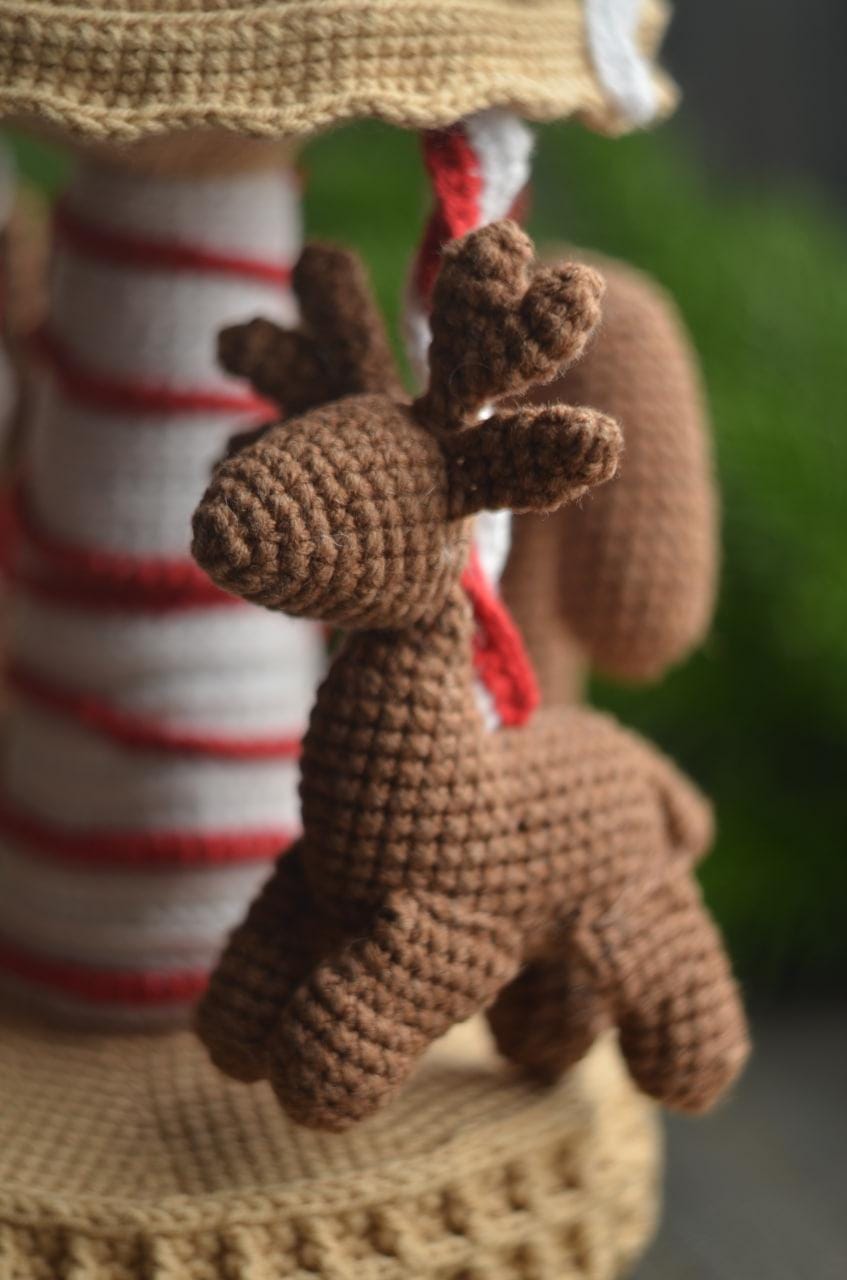 Reindeer Carousel Crochet Pattern PDF ENG 2-in-1 Spinning or Static ...