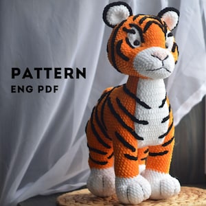 Häkelanleitung Amigurumi Tiger, Häkelanleitung, Englische Häkelanleitung, Handgemachtes Häkelanleitung