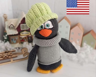 English crochet pattern Penguin
