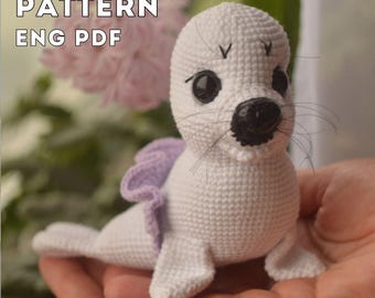 Häkelanleitung Sattelrobbe Pup (Belek) PDF ENG
